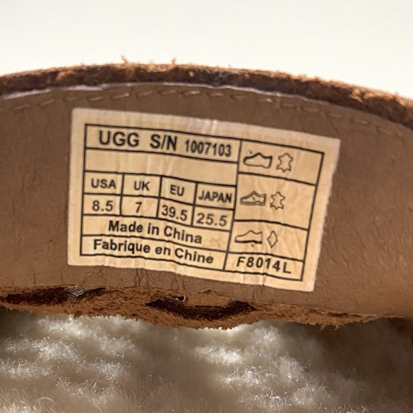 UGG Moccasins Sz 8.5 Clary Twinsole Leather Slip On Loafers Chestnut - Picture 11 of 11